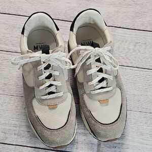 Madewell Sz 9 Cream and Gray Retro Sneakers with Chunky Sole